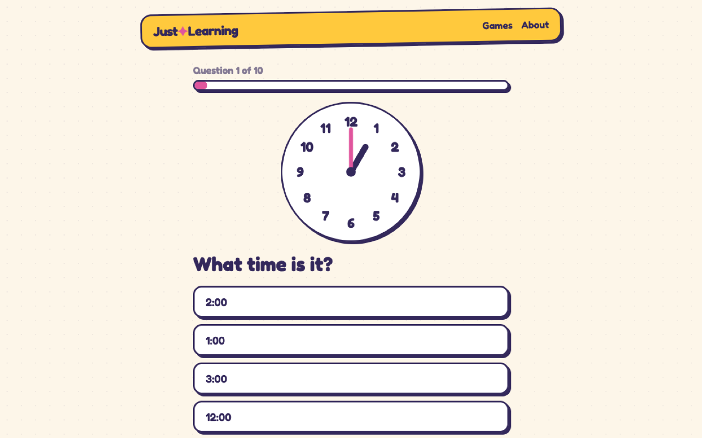 Just Learning screen 5