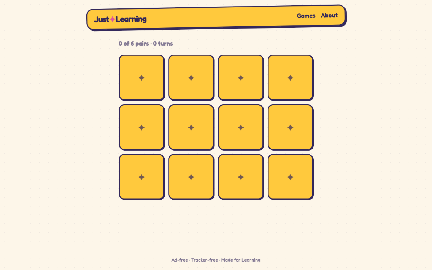 Just Learning screen 6
