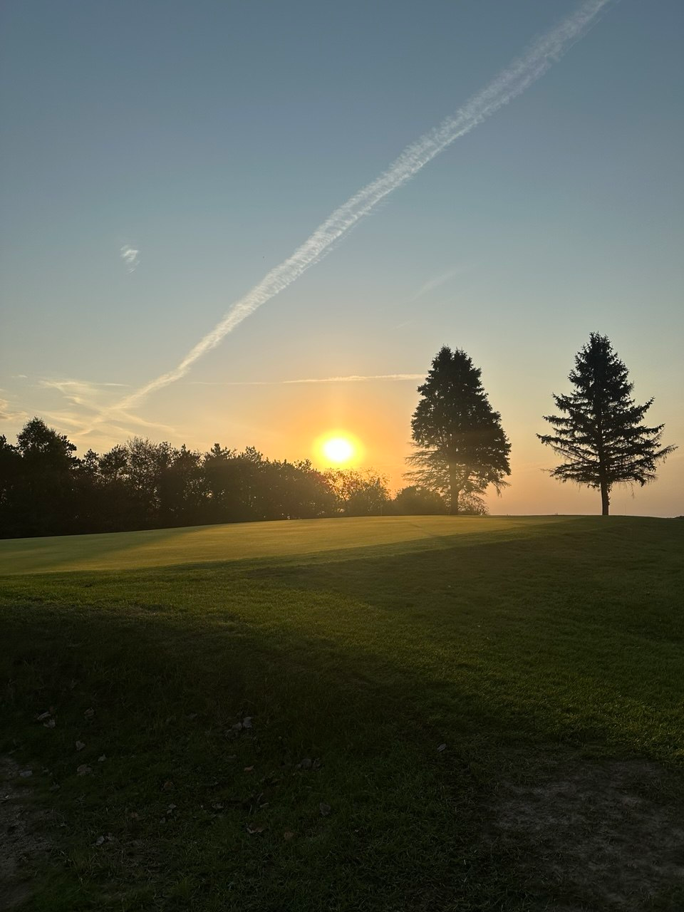 Sunrise over a fairway at North Park Golf Course, Pittsburgh
