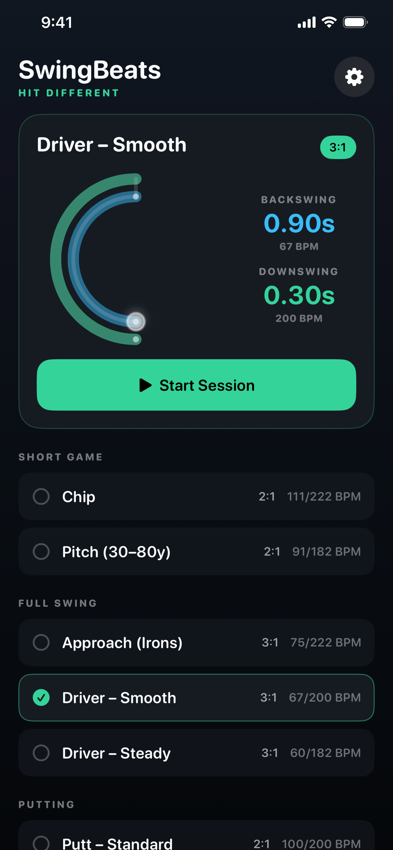 SwingBeats screen 1